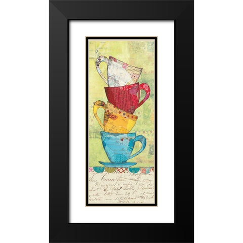 Come for Coffee Black Modern Wood Framed Art Print with Double Matting by Prahl, Courtney