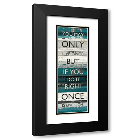 Blue Zephyr Quote I Black Modern Wood Framed Art Print with Double Matting by Schick, Mike