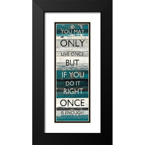 Blue Zephyr Quote I Black Modern Wood Framed Art Print with Double Matting by Schick, Mike