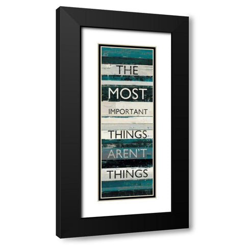 Blue Zephyr Quote II Black Modern Wood Framed Art Print with Double Matting by Schick, Mike