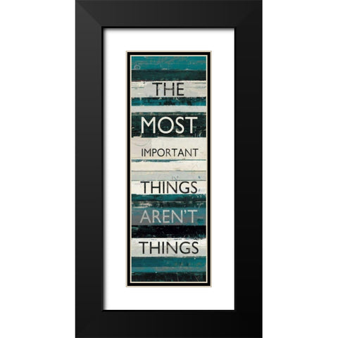 Blue Zephyr Quote II Black Modern Wood Framed Art Print with Double Matting by Schick, Mike