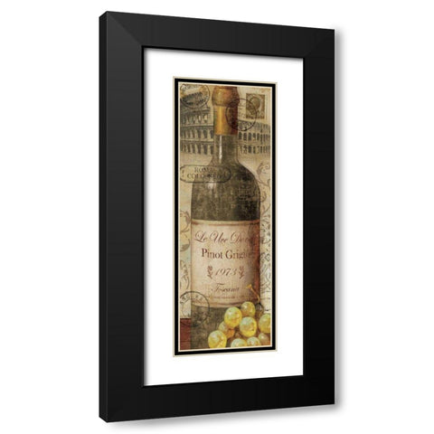 European Wines I Black Modern Wood Framed Art Print with Double Matting by Charron, Veronique