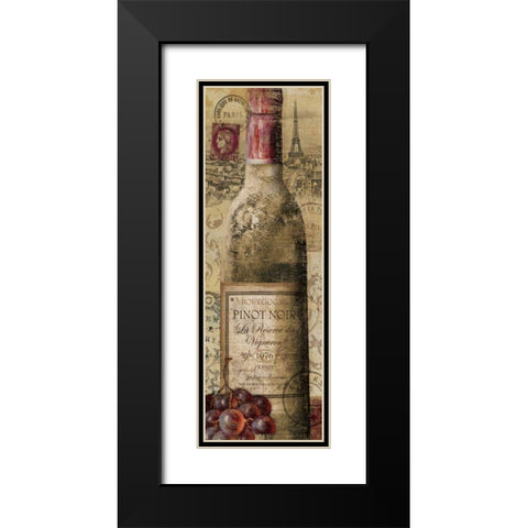 European Wines II Black Modern Wood Framed Art Print with Double Matting by Charron, Veronique