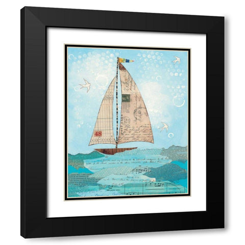 Coastal Notes I Black Modern Wood Framed Art Print with Double Matting by Prahl, Courtney