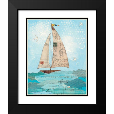Coastal Notes I Black Modern Wood Framed Art Print with Double Matting by Prahl, Courtney