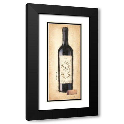 Vintage Rouge Bottle Black Modern Wood Framed Art Print with Double Matting by Adams, Emily