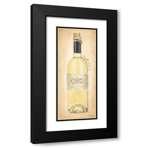 Grand Cru Blanc Bottle Black Modern Wood Framed Art Print with Double Matting by Adams, Emily