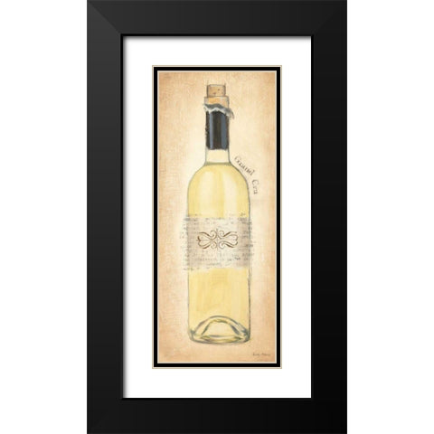Grand Cru Blanc Bottle Black Modern Wood Framed Art Print with Double Matting by Adams, Emily