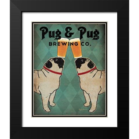 Pug and Pug Brewing Black Modern Wood Framed Art Print with Double Matting by Fowler, Ryan