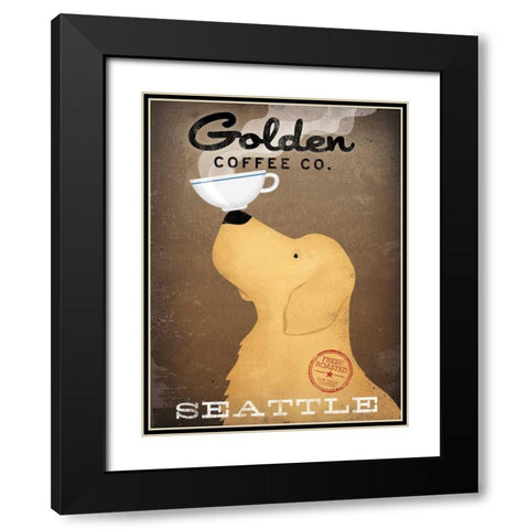 Golden Coffee Co Black Modern Wood Framed Art Print with Double Matting by Fowler, Ryan