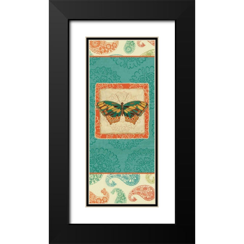 Folk Floral V Black Modern Wood Framed Art Print with Double Matting by Brissonnet, Daphne
