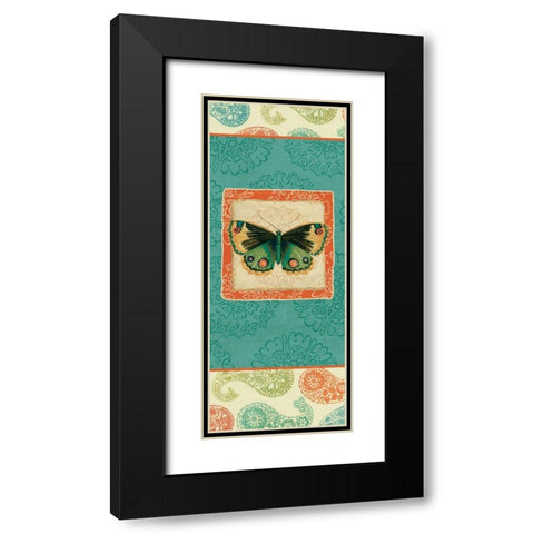 Folk Floral VI Black Modern Wood Framed Art Print with Double Matting by Brissonnet, Daphne
