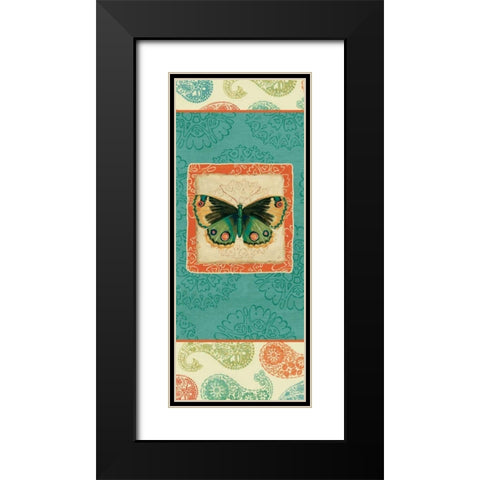 Folk Floral VI Black Modern Wood Framed Art Print with Double Matting by Brissonnet, Daphne