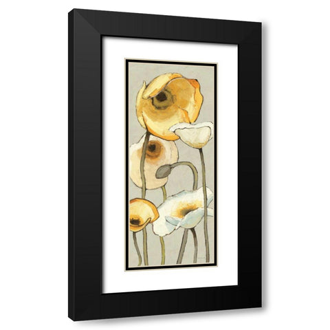 Jaune Gris Panel II Black Modern Wood Framed Art Print with Double Matting by Novak, Shirley