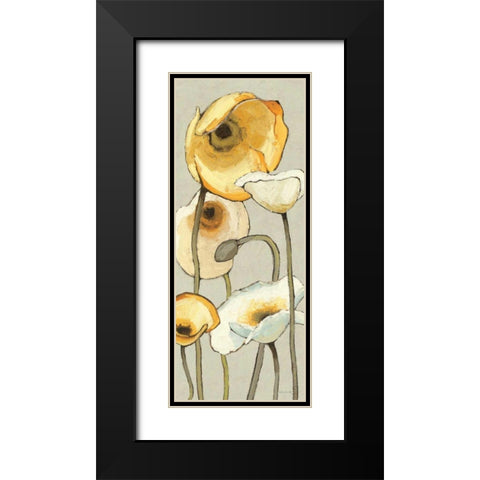 Jaune Gris Panel II Black Modern Wood Framed Art Print with Double Matting by Novak, Shirley