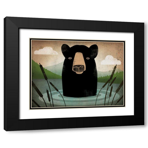 Skinny Dip Black Modern Wood Framed Art Print with Double Matting by Fowler, Ryan