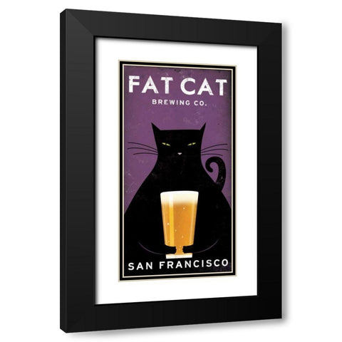 Cat Brewing Black Modern Wood Framed Art Print with Double Matting by Fowler, Ryan