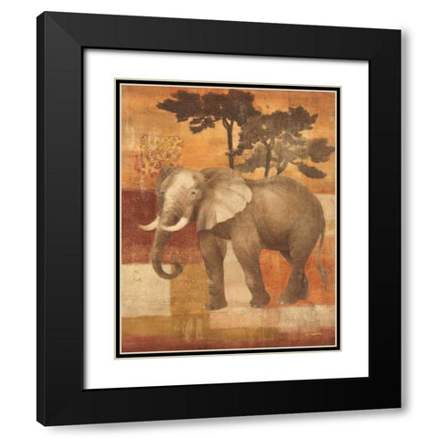 Animals on Safari IV Black Modern Wood Framed Art Print with Double Matting by Hristova, Albena