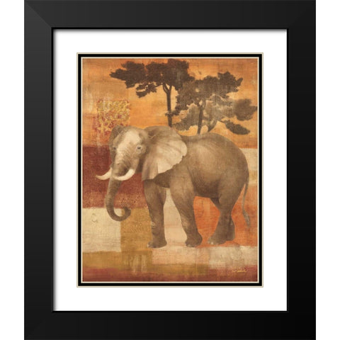 Animals on Safari IV Black Modern Wood Framed Art Print with Double Matting by Hristova, Albena
