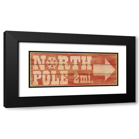 North Pole Black Modern Wood Framed Art Print with Double Matting by Brissonnet, Daphne