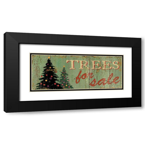 Trees for Sale Black Modern Wood Framed Art Print with Double Matting by Brissonnet, Daphne