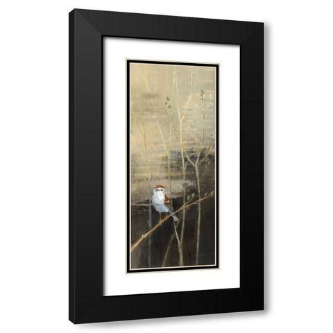 Sparrows at Dusk I Black Modern Wood Framed Art Print with Double Matting by Tillmon, Avery