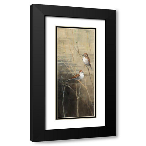 Sparrows at Dusk II Black Modern Wood Framed Art Print with Double Matting by Tillmon, Avery