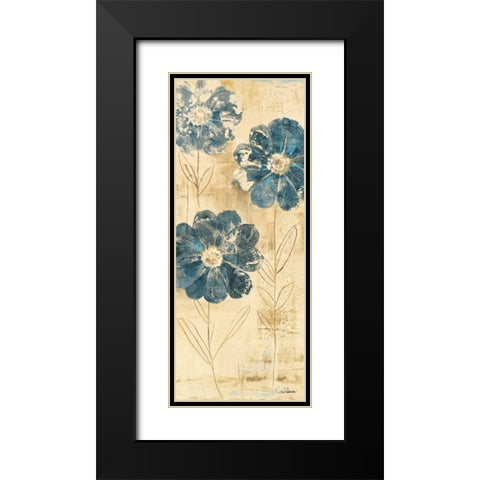Daisy Trio II Black Modern Wood Framed Art Print with Double Matting by Hristova, Albena