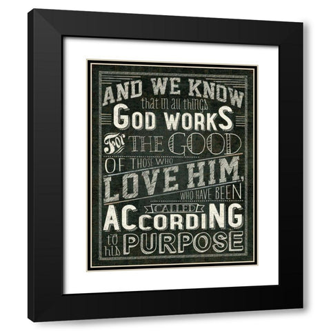 Holy Words I Black Modern Wood Framed Art Print with Double Matting by Pela Studio