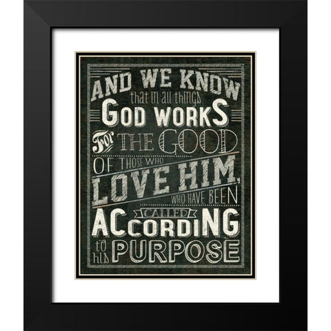 Holy Words I Black Modern Wood Framed Art Print with Double Matting by Pela Studio