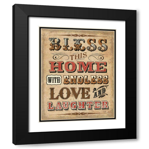 Blessed I Black Modern Wood Framed Art Print with Double Matting by Pela Studio
