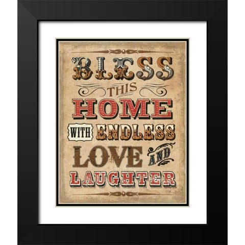 Blessed I Black Modern Wood Framed Art Print with Double Matting by Pela Studio