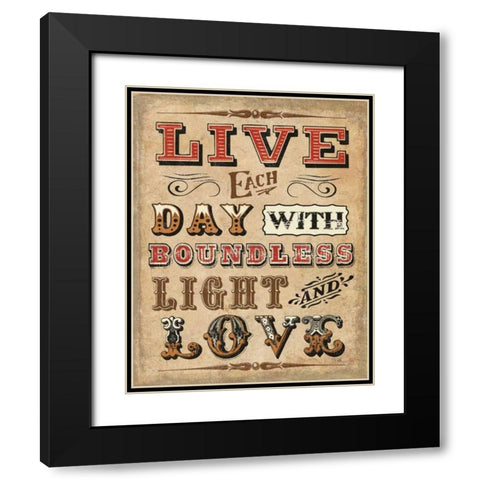 Blessed II Black Modern Wood Framed Art Print with Double Matting by Pela Studio