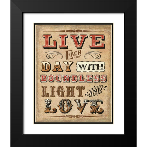 Blessed II Black Modern Wood Framed Art Print with Double Matting by Pela Studio
