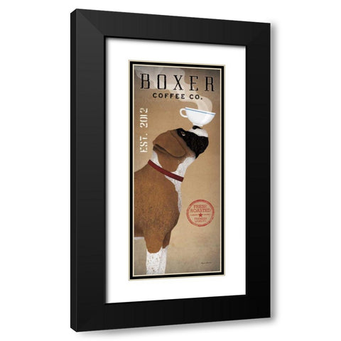 Boxer Coffee Co. v Black Modern Wood Framed Art Print with Double Matting by Fowler, Ryan