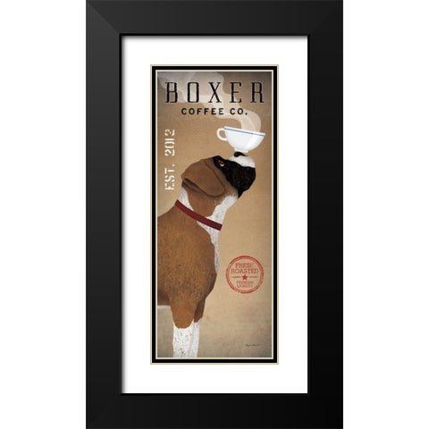 Boxer Coffee Co. v Black Modern Wood Framed Art Print with Double Matting by Fowler, Ryan