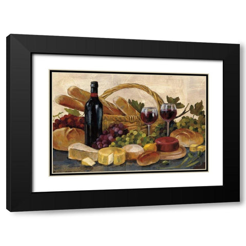 Tuscan Evening Wine Crop Black Modern Wood Framed Art Print with Double Matting by Vassileva, Silvia
