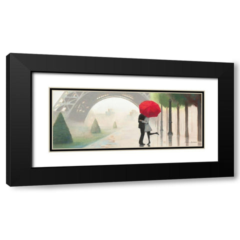 Paris Romance II Black Modern Wood Framed Art Print with Double Matting by Fabiano, Marco