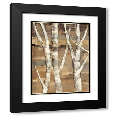 Wandering Through the Birches I Black Modern Wood Framed Art Print with Double Matting by Hristova, Albena