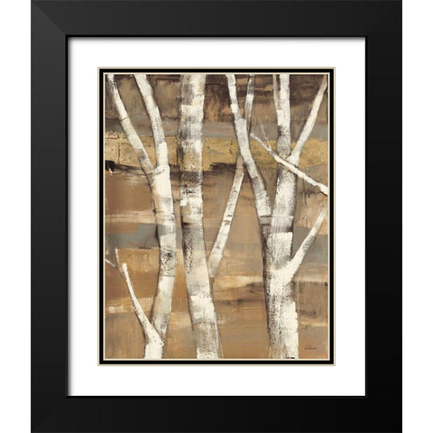 Wandering Through the Birches I Black Modern Wood Framed Art Print with Double Matting by Hristova, Albena