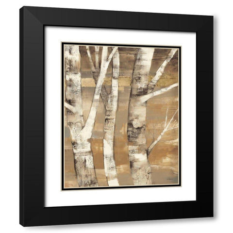 Wandering Through the Birches II Black Modern Wood Framed Art Print with Double Matting by Hristova, Albena