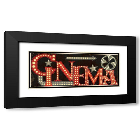 Movie Lights I Black Modern Wood Framed Art Print with Double Matting by Pela Studio