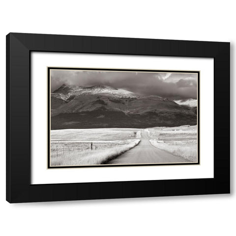 Crossroads Crop Black Modern Wood Framed Art Print with Double Matting by Majchrowicz, Alan