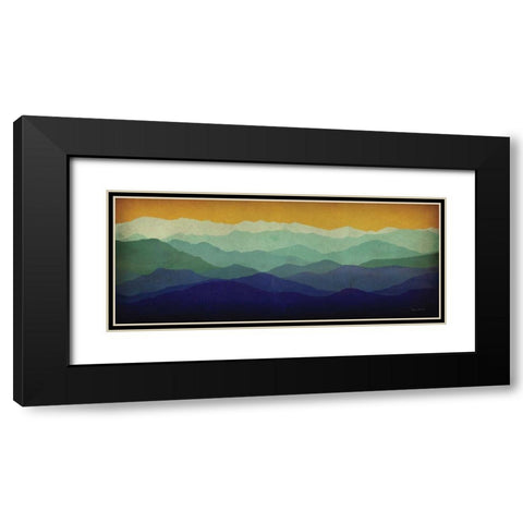 Yellow Sky Mountains Black Modern Wood Framed Art Print with Double Matting by Fowler, Ryan
