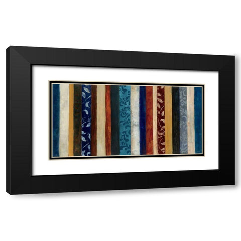 Strata V Black Modern Wood Framed Art Print with Double Matting by Warrick, Cheryl