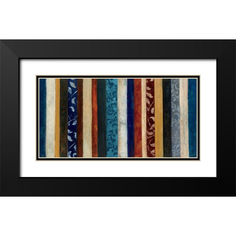 Strata V Black Modern Wood Framed Art Print with Double Matting by Warrick, Cheryl