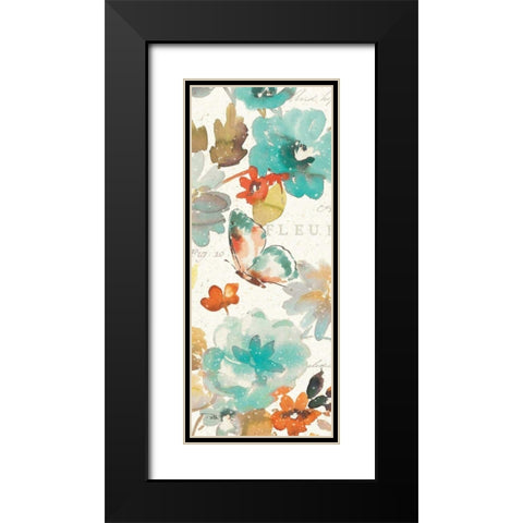Natures Palette Panel I Black Modern Wood Framed Art Print with Double Matting by Pela