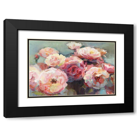 Wild Roses Black Modern Wood Framed Art Print with Double Matting by Hageman, Marilyn