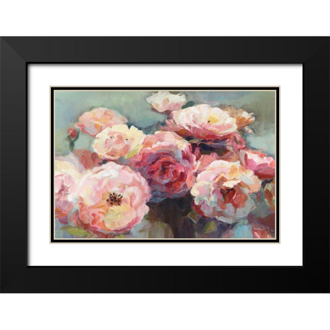 Wild Roses Black Modern Wood Framed Art Print with Double Matting by Hageman, Marilyn