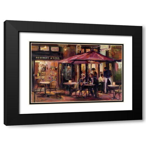Bistrot A Vins Black Modern Wood Framed Art Print with Double Matting by Hageman, Marilyn